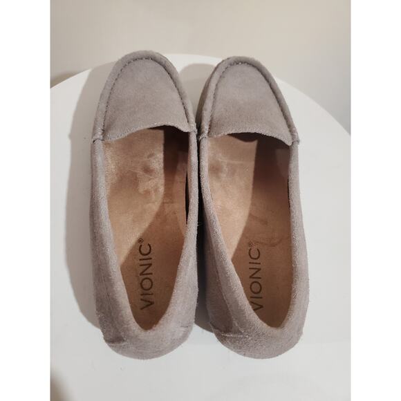 Vionic Debbie Driver Moccasin Flats Womens Size 7 Orthotic Arch Support Gray - Picture 5 of 8